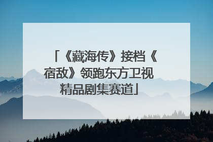 《藏海传》接档《宿敌》领跑东方卫视精品剧集赛道