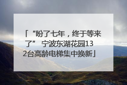 “盼了七年，终于等来了” 宁波东湖花园132台高龄电梯集中换新