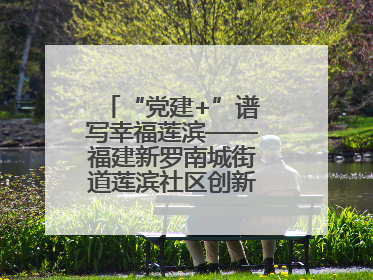 “党建+”谱写幸福莲滨——福建新罗南城街道莲滨社区创新治理模式探访