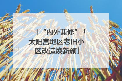 “内外兼修”！太阳宫地区老旧小区改造焕新颜