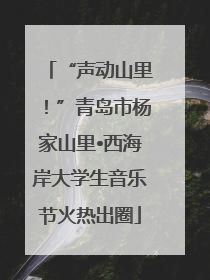 “声动山里！”青岛市杨家山里•西海岸大学生音乐节火热出圈
