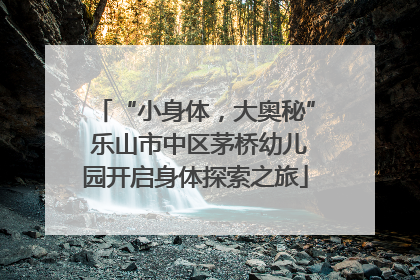 “小身体，大奥秘” 乐山市中区茅桥幼儿园开启身体探索之旅