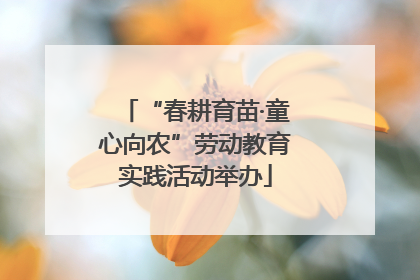 “春耕育苗·童心向农”劳动教育实践活动举办