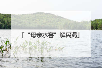 “母亲水窖”解民渴