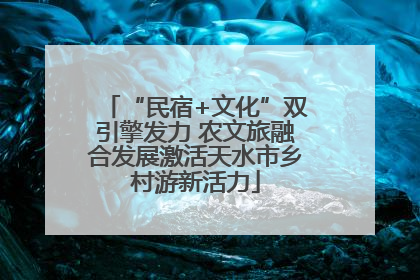 “民宿+文化”双引擎发力 农文旅融合发展激活天水市乡村游新活力