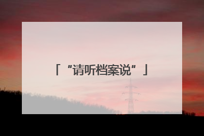 “请听档案说”