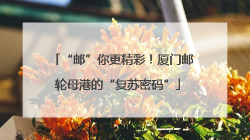 “邮”你更精彩！厦门邮轮母港的“复苏密码”