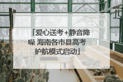 爱心送考+静音降噪 海南各市县高考护航模式启动
