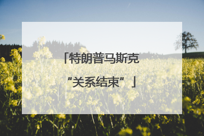 特朗普马斯克“关系结束”