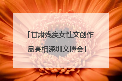 甘肃残疾女性文创作品亮相深圳文博会