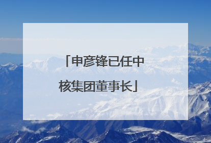 申彦锋已任中核集团董事长