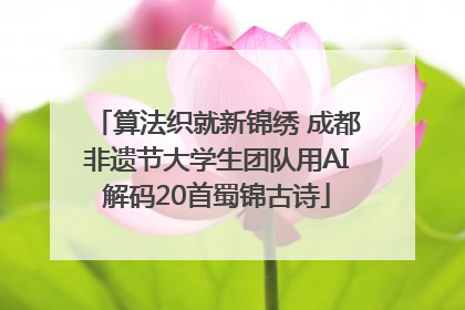 算法织就新锦绣 成都非遗节大学生团队用AI解码20首蜀锦古诗