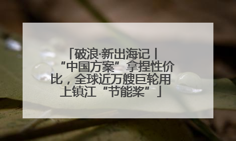 破浪·新出海记丨 “中国方案”拿捏性价比，全球近万艘巨轮用上镇江“节能桨”