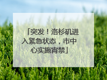 突发！洛杉矶进入紧急状态，市中心实施宵禁
