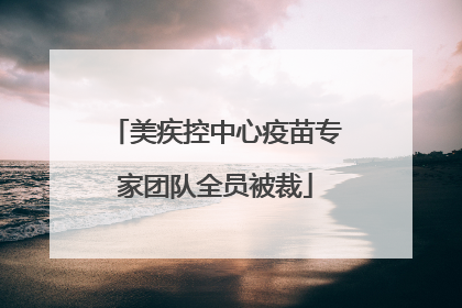 美疾控中心疫苗专家团队全员被裁