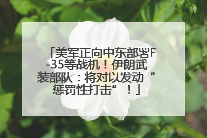 美军正向中东部署F-35等战机！伊朗武装部队：将对以发动“惩罚性打击”！