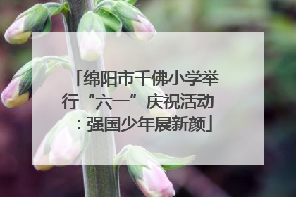 绵阳市千佛小学举行“六一”庆祝活动：强国少年展新颜
