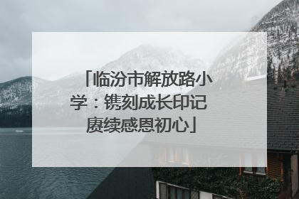 临汾市解放路小学：镌刻成长印记 赓续感恩初心
