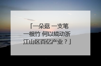 一朵菇 一支笔 一根竹 何以撬动浙江山区百亿产业？