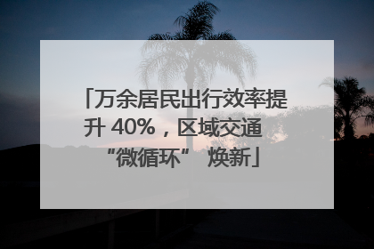 万余居民出行效率提升 40%，区域交通 “微循环” 焕新