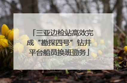 三亚边检站高效完成“勘探四号”钻井平台船员换班勤务