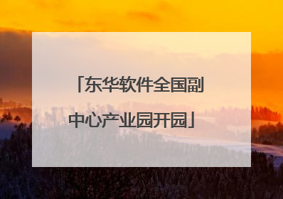 东华软件全国副中心产业园开园