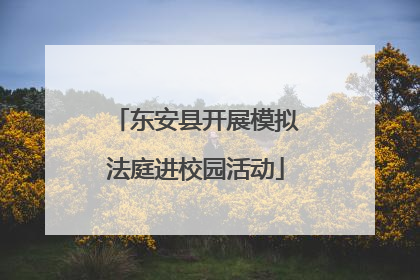 东安县开展模拟法庭进校园活动