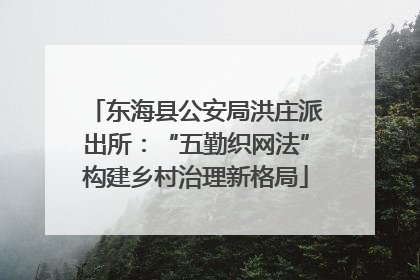 东海县公安局洪庄派出所：“五勤织网法”构建乡村治理新格局