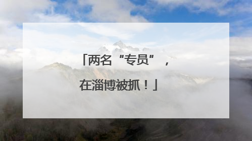 两名“专员”，在淄博被抓！