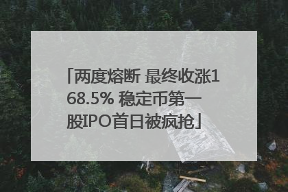 两度熔断 最终收涨168.5% 稳定币第一股IPO首日被疯抢