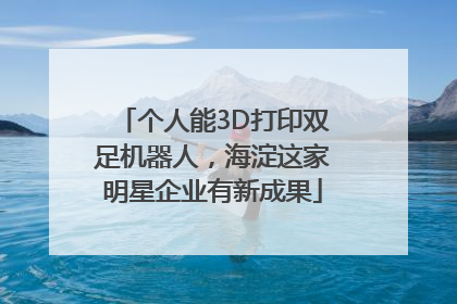 个人能3D打印双足机器人，海淀这家明星企业有新成果