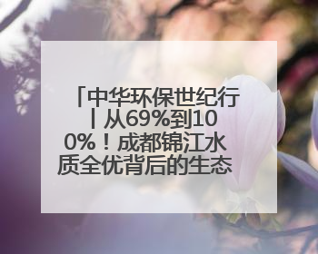 中华环保世纪行丨从69%到100%！成都锦江水质全优背后的生态治理密码