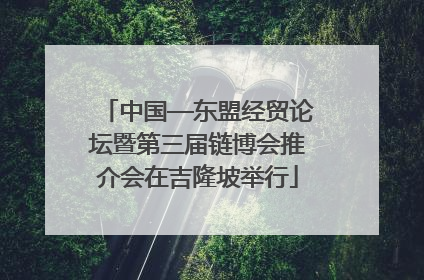 中国—东盟经贸论坛暨第三届链博会推介会在吉隆坡举行