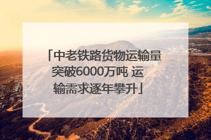 中老铁路货物运输量突破6000万吨 运输需求逐年攀升