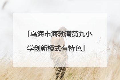 乌海市海勃湾第九小学创新模式有特色