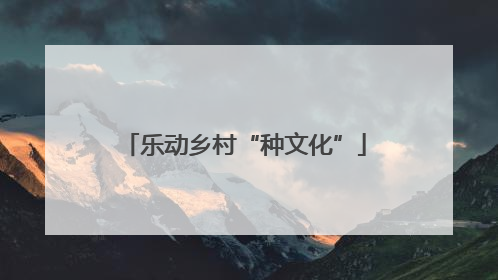 乐动乡村“种文化”