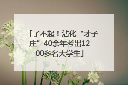 了不起！沾化“才子庄”40余年考出1200多名大学生