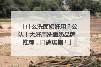 什么洗面奶好用？公认十大好用洗面奶品牌推荐，口碑爆棚！