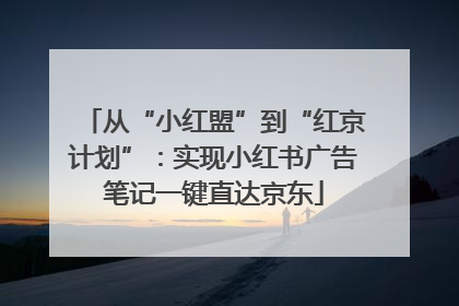 从“小红盟”到“红京计划”：实现小红书广告笔记一键直达京东