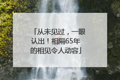 从未见过，一眼认出！相隔65年的相见令人动容