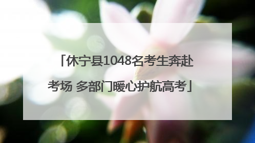休宁县1048名考生奔赴考场 多部门暖心护航高考