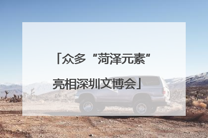 众多“菏泽元素”亮相深圳文博会