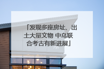 发现多座房址、出土大量文物 中乌联合考古有新进展