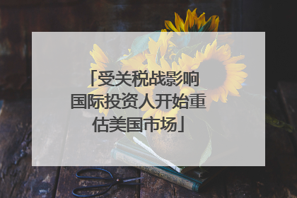 受关税战影响 国际投资人开始重估美国市场