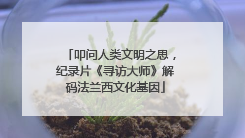 叩问人类文明之思，纪录片《寻访大师》解码法兰西文化基因