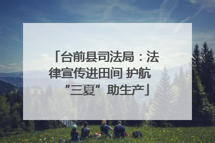 台前县司法局：法律宣传进田间 护航“三夏”助生产