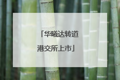 华曦达转道港交所上市