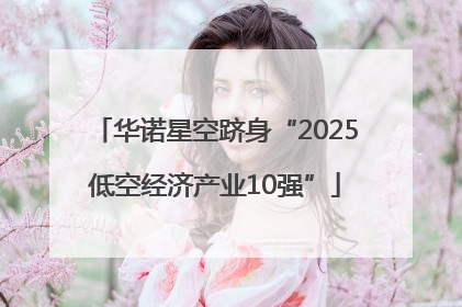 华诺星空跻身“2025低空经济产业10强”
