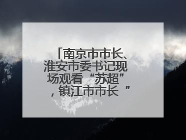 南京市市长、淮安市委书记现场观看“苏超”，镇江市市长“探班”球员