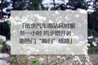 南京汽车南站延时服务一小时 同步增开暑期热门“晚归”线路